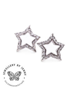 Örhängen stjärnor med diamanter