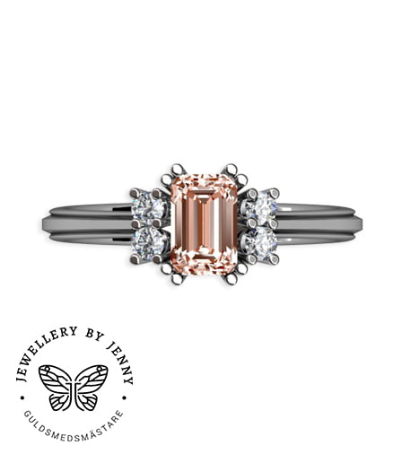 ring i vitguld med imperial topas och diamanter