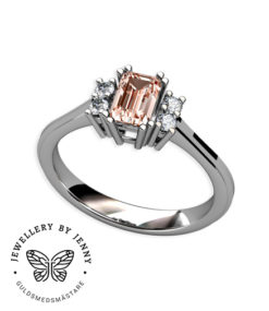 Ring med imperial topas och diamanter