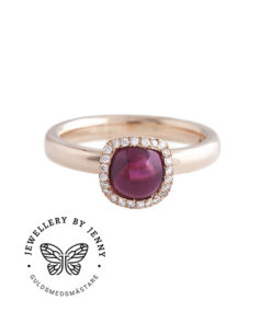 unik vigselring med färgsten