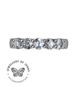 alliansring vitguld med briljantslipade diamanter