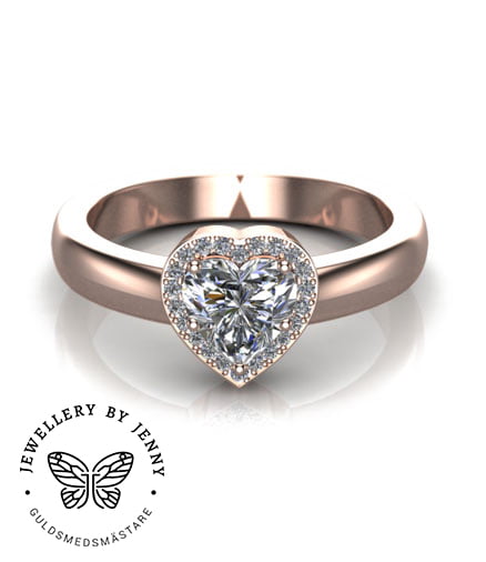 hjärtslipad diamant