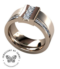 diamantring rödguld