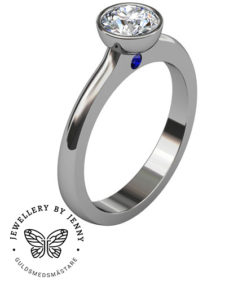 diamantring vitguld
