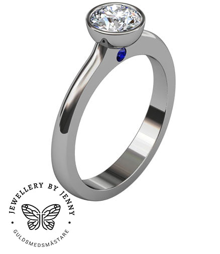 diamantring vitguld